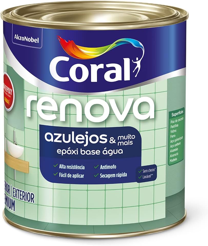 RENOVA AZULEJOS & MUITO MAIS ACETINADO BRANCO 900ML - CORAL