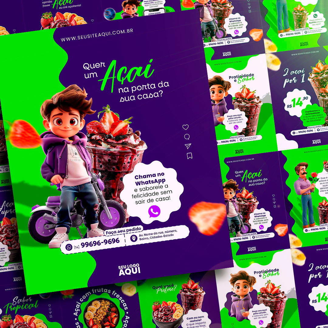 Pack Social Media - Açaí Bar / Shop